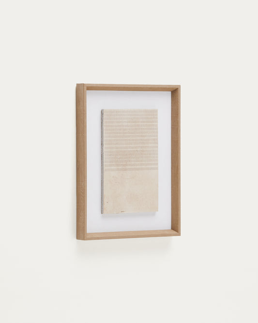 Tableau Sormina avec rayures supérieures marron 30 x 40 cm