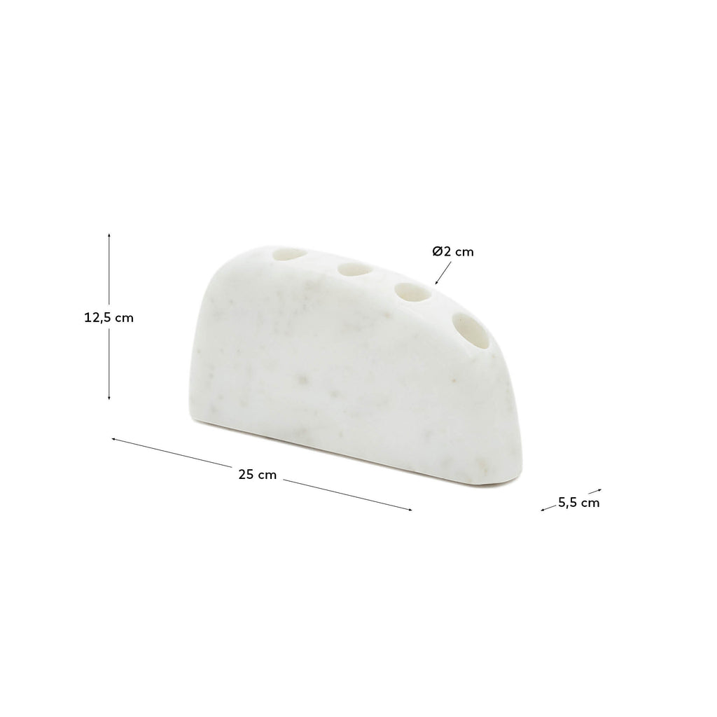 Grand chandelier Signe en marbre blanc 10 cm