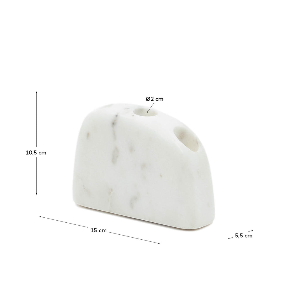 Chandelier moyen Signe en marbre blanc 10 cm