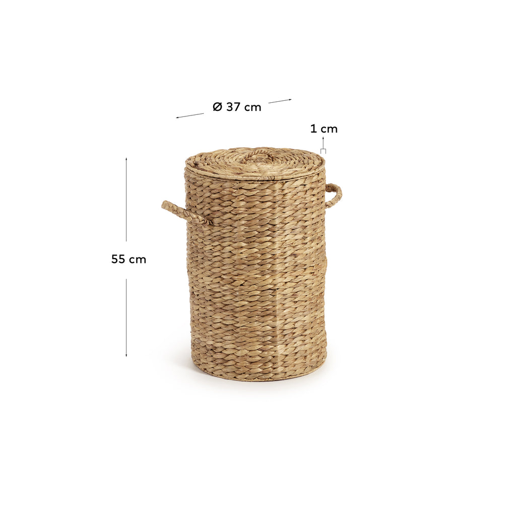 Panier à linge Yessira en fibres naturelles 55 cm