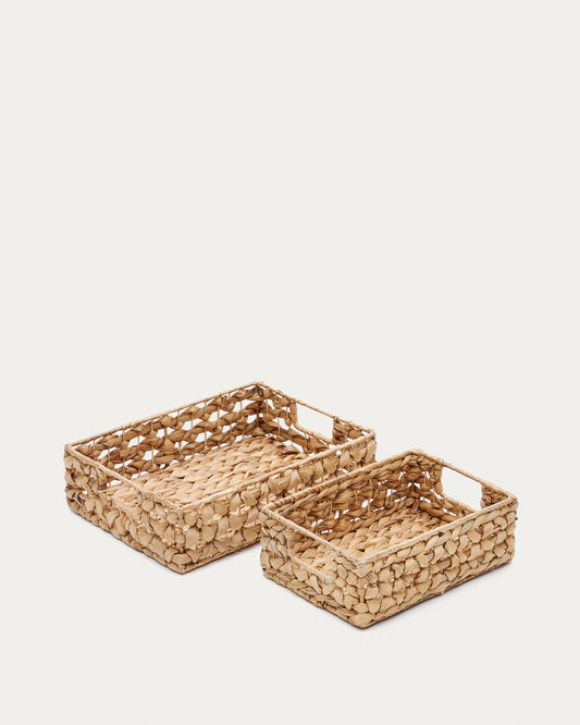 Set Tressa de 2 boîtes en fibres naturelles 27 x 20 cm / 36 x 27 cm
