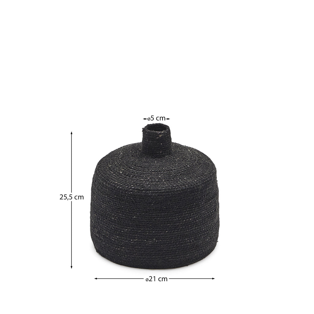 Vase Salinas en fibres naturelles, finition naturelle 20 cm