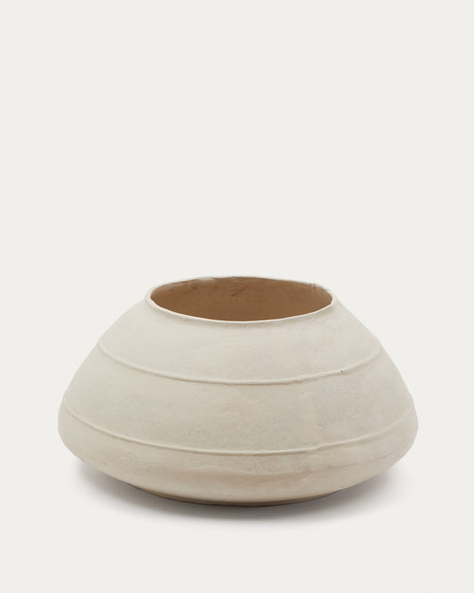 Vase Sylan en papier mâché blanc 60 cm