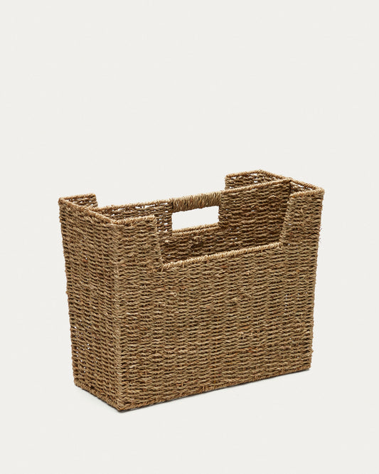 Porte-revues Guixols en fibres naturelles avec finition naturelle