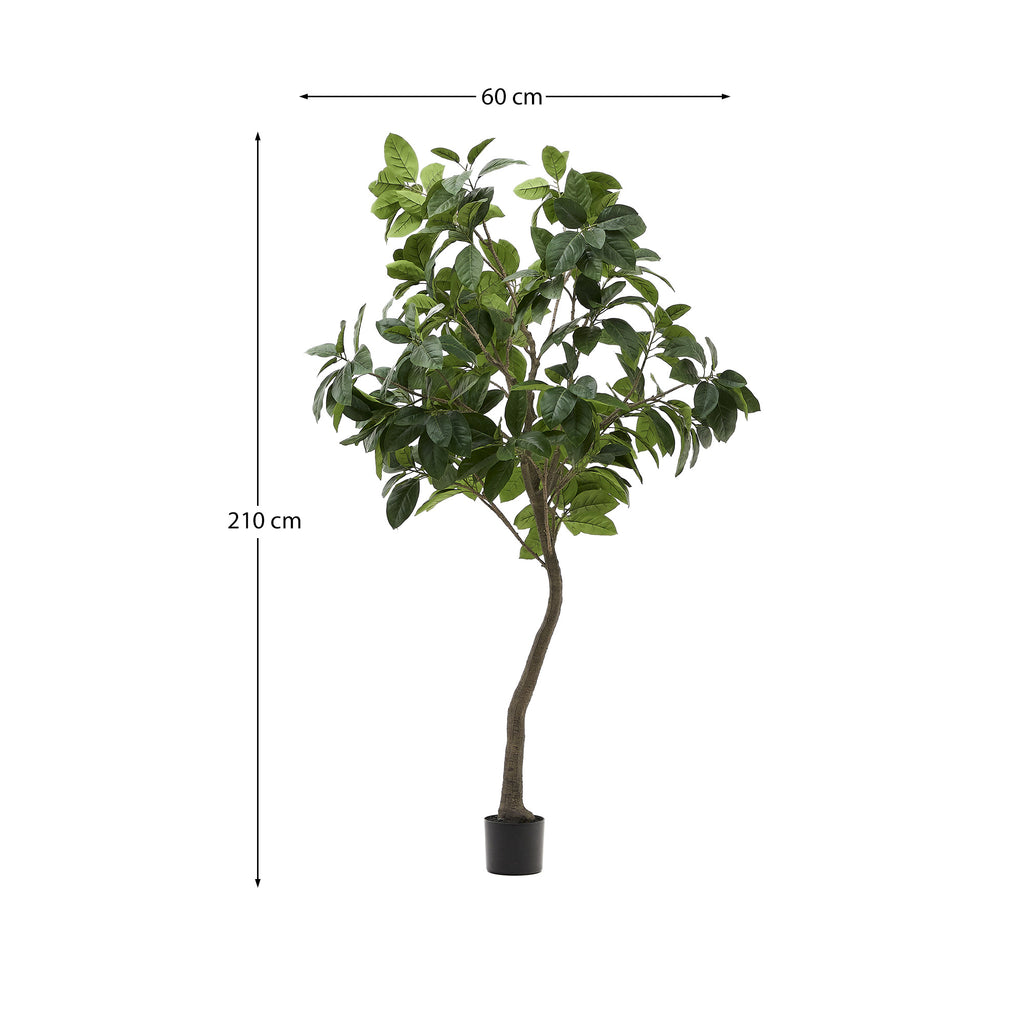 Ficus artificiel avec pot noir 210 cm