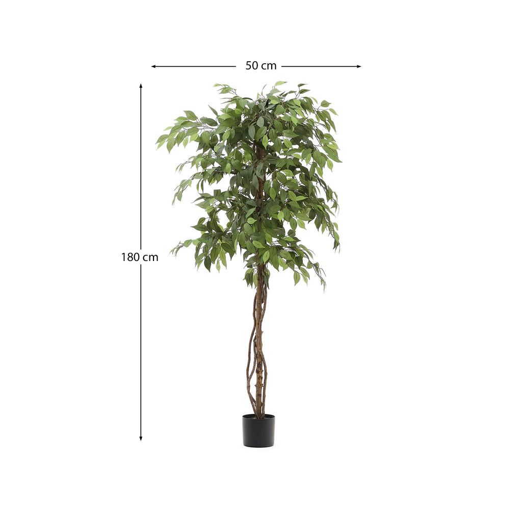 Ficus artificiel avec pot noir 180 cm