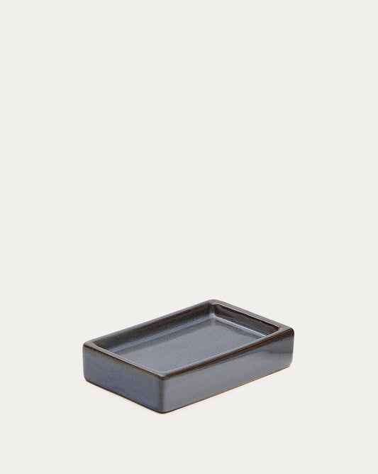 Porte-savon Silvet en grès gris