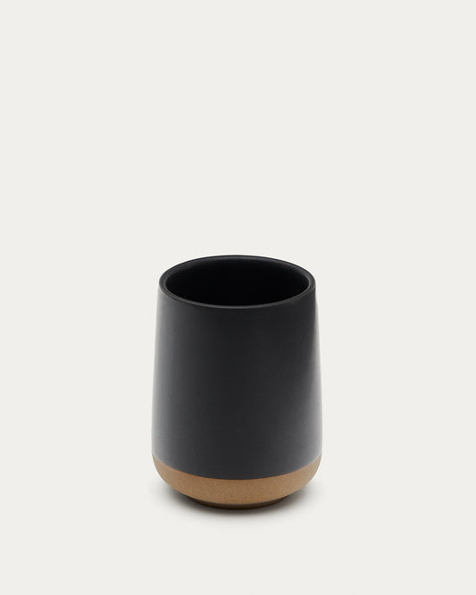 Porte-brosses Silma en grès marron et gris