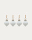 Set de 4 boules de Noël Irlo en verre recyclé blanc Ø 8 cm