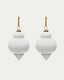 Set de 2 boules de Noël Irlo en verre recyclé blanc Ø 13 cm