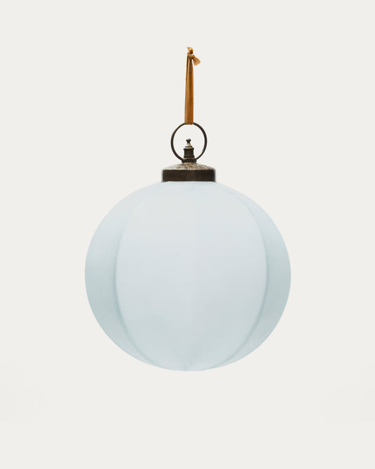 Boule de Noël Talve en verre recyclé blanc Ø 20 cm