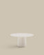 Albanella coffee table in cement with glossy white finish Ø85cm