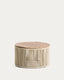 Table basse Dandara en acier, corde écrue et bois d’acacia Ø 60 cm FSC 100 %