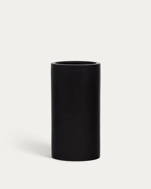 Cache-pot Aiguablava en ciment noir Ø 42 cm