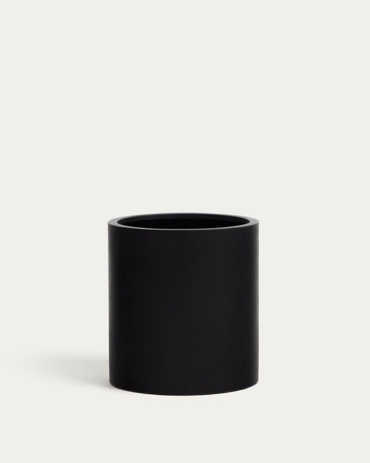 Cache-pot Aiguablava en ciment noir Ø 52 cm