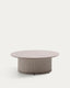 Sedalis outdoor coffee table in aluminium and taupe rope cord Ø99cm