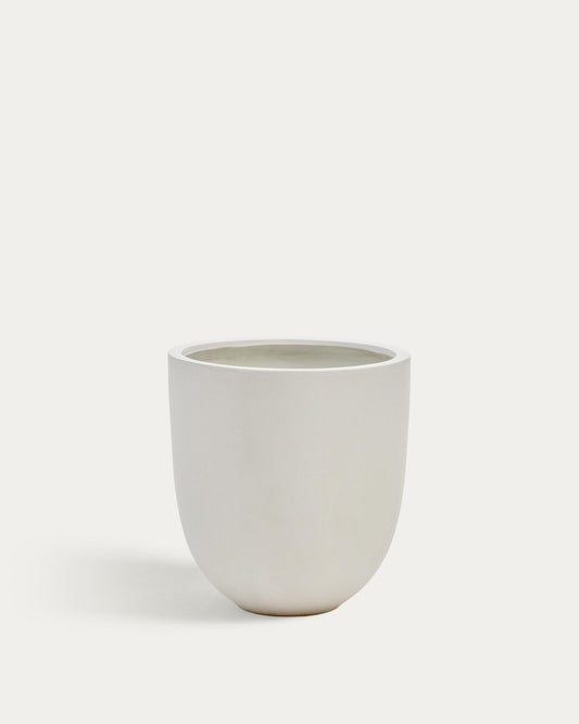 Cache-pot Aiguablava en ciment blanc Ø 56 cm