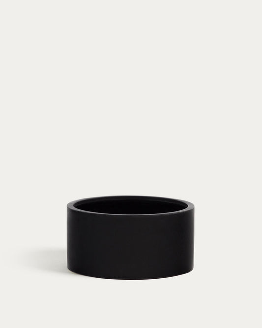 Cache-pot Aiguablava en ciment noir Ø 62 cm