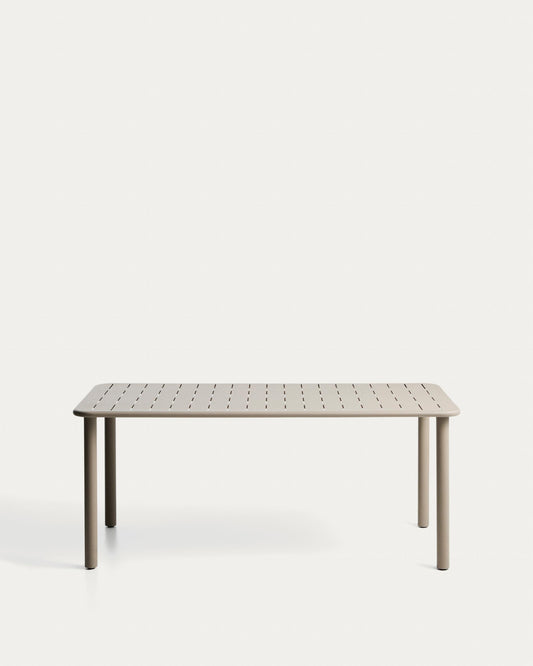 Table d’extérieur Brai en acier galvanisé taupe 180 x 90 cm