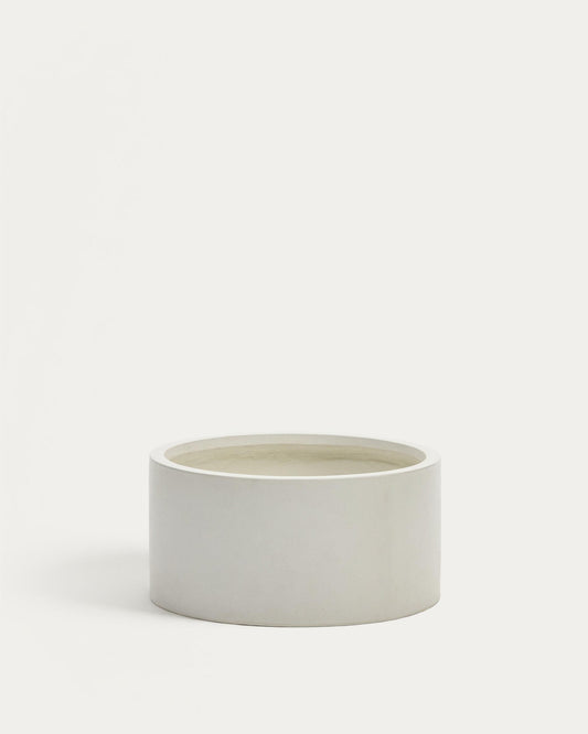 Cache-pot Aiguablava en ciment blanc Ø 62 cm