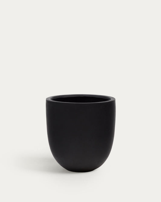 Cache-pot Aiguablava en ciment noir Ø 56 cm