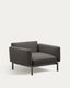Fauteuil modulable d’extérieur Sorells gris et aluminium gris