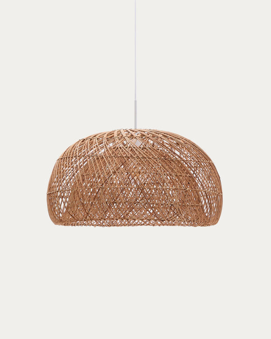 Abat-jour pour suspension Isora en rotin avec finition ton naturel Ø 60 cm