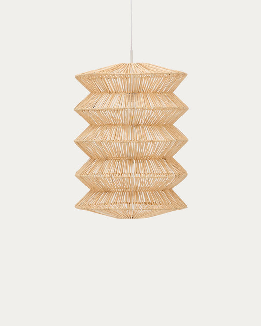 Abat-jour pour suspension Dakit en rotin avec finition claire 40 x 55 cm