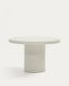Table ronde Aiguablava en ciment blanc Ø 120 cm