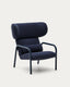 Inari armchair in blue with blue painted steel finish FSC Mix Credit