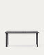 Brai outdoor table in dark grey galvanised steel 180 x 90cm