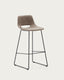 Tabouret Zahara marron et acier noir hauteur 76 cm FSC 100%