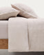 Simmel grey linen blend duvet and pillow cover set for 90 cm bed