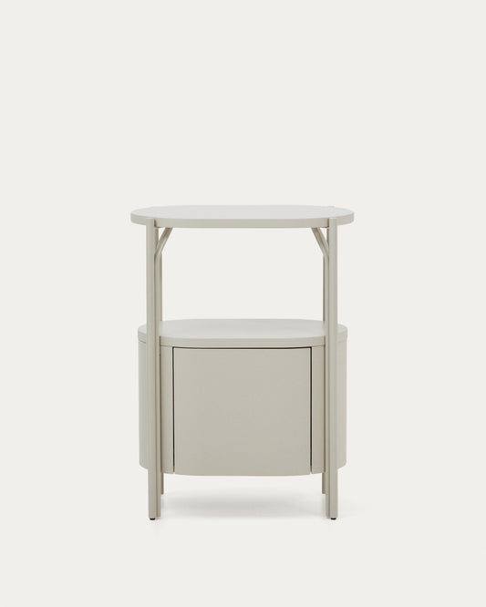 Meuble de salle de bain Arely avec structure en acier et MDF laqué blanc 60 x 40 cm