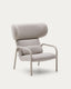 Inari armchair in beige and steel with beige painted finish FSC Mix Credit