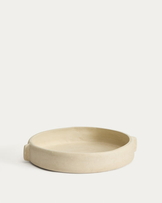 Centre de table Mireni en papier mâché beige Ø 31 cm