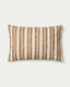 Housse de coussin Dorevi en soie mélangée jacquard à rayures écrues 40 x 60 cm