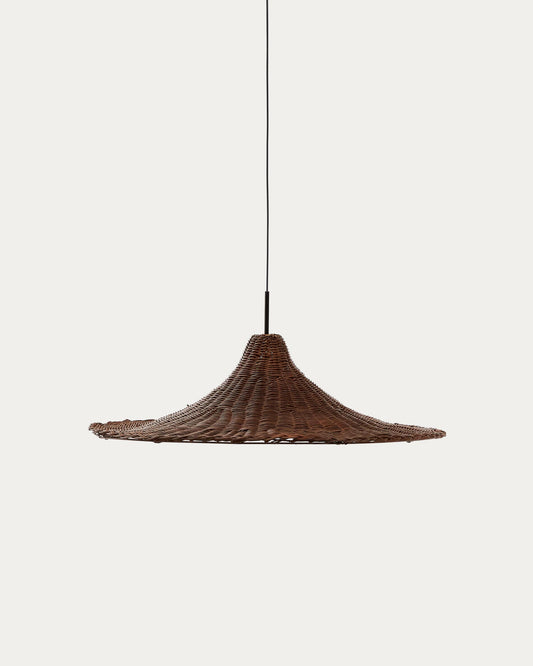 Abat-jour pour suspension Bladia en rotin avec finition marron Ø 70 cm