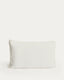 Taie d’oreiller Sirale 100 % satin de coton fini lavé blanc 45 x 110 cm