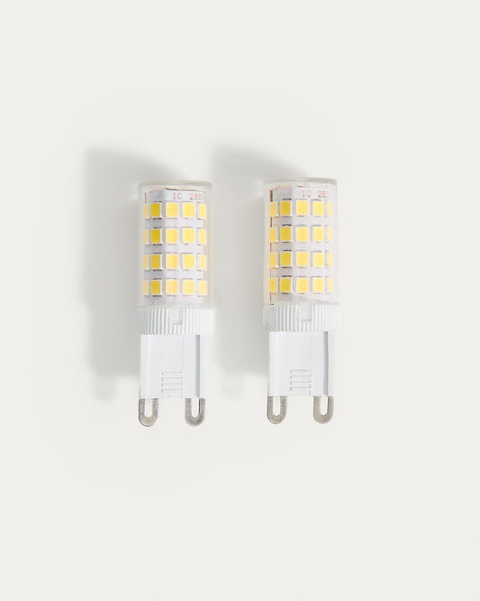 Ensemble Bulb de 2 ampoules LED Bulb G9 de 4 W et 60 mm lumière chaude