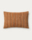 Housse de coussin Dorevi en soie mélangée jacquard à rayures orange 40 x 60 cm