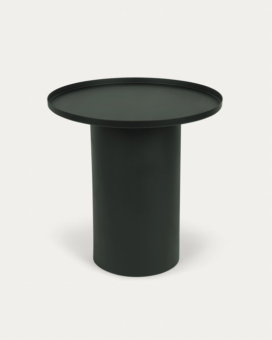Table d'appoint ronde Fleksa en métal vert foncé Ø 45 cm