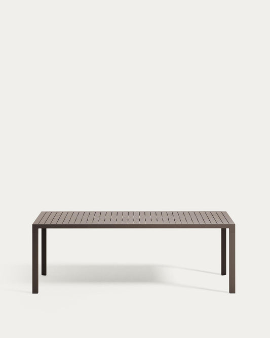 Table de jardin Culip en aluminium finition taupe 220 x 100 cm