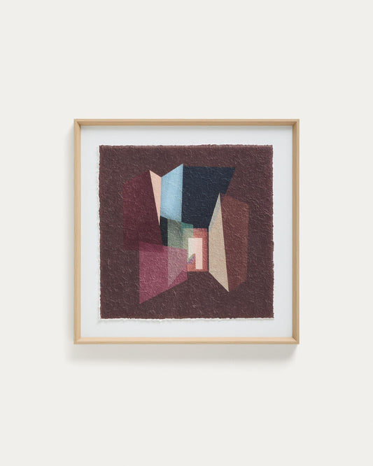Veluni multicoloured recycled paper picture 60 x 60cm