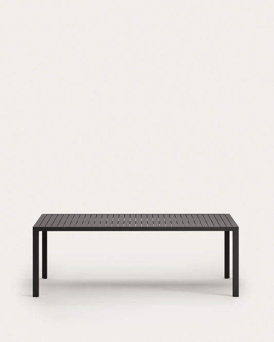 Table de jardin Culip en aluminium finition grise 220 x 100 cm