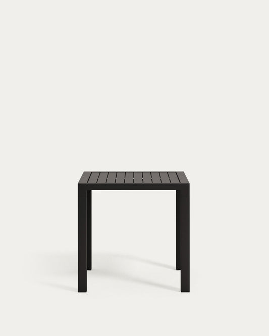 Table de jardin Culip en aluminium finition grise 77 x 77 cm