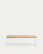 Table basse relevable Abilen en placage de chêne et laqué blanc 110 x 60 cm FSC 100 %