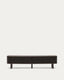 Meuble TV Mailen 2 portes en placage de frêne avec finition foncée  200 x 50 cm