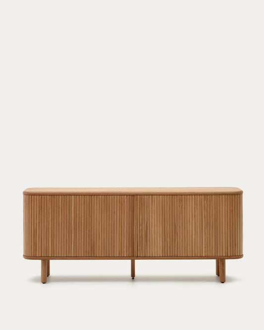 Buffet Mailen 2 portes en placage de frêne avec finition naturelle 180 x 75 cm
