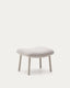 Inari footrest in beige and steel with beige painted finish 60 x 50cm FSC Mix Credit